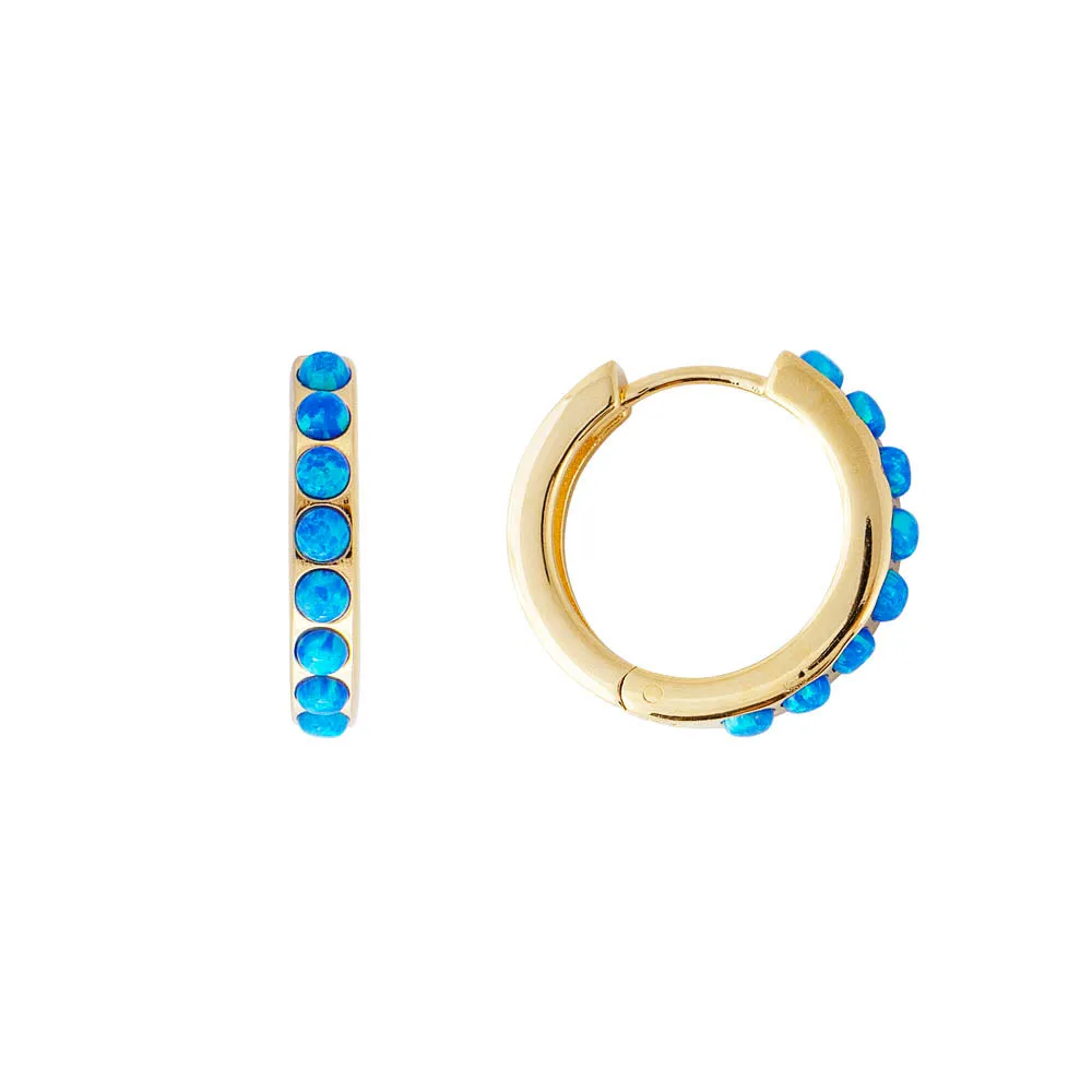 INDIGO OPAL CRYSTAL MIDI HOOPS