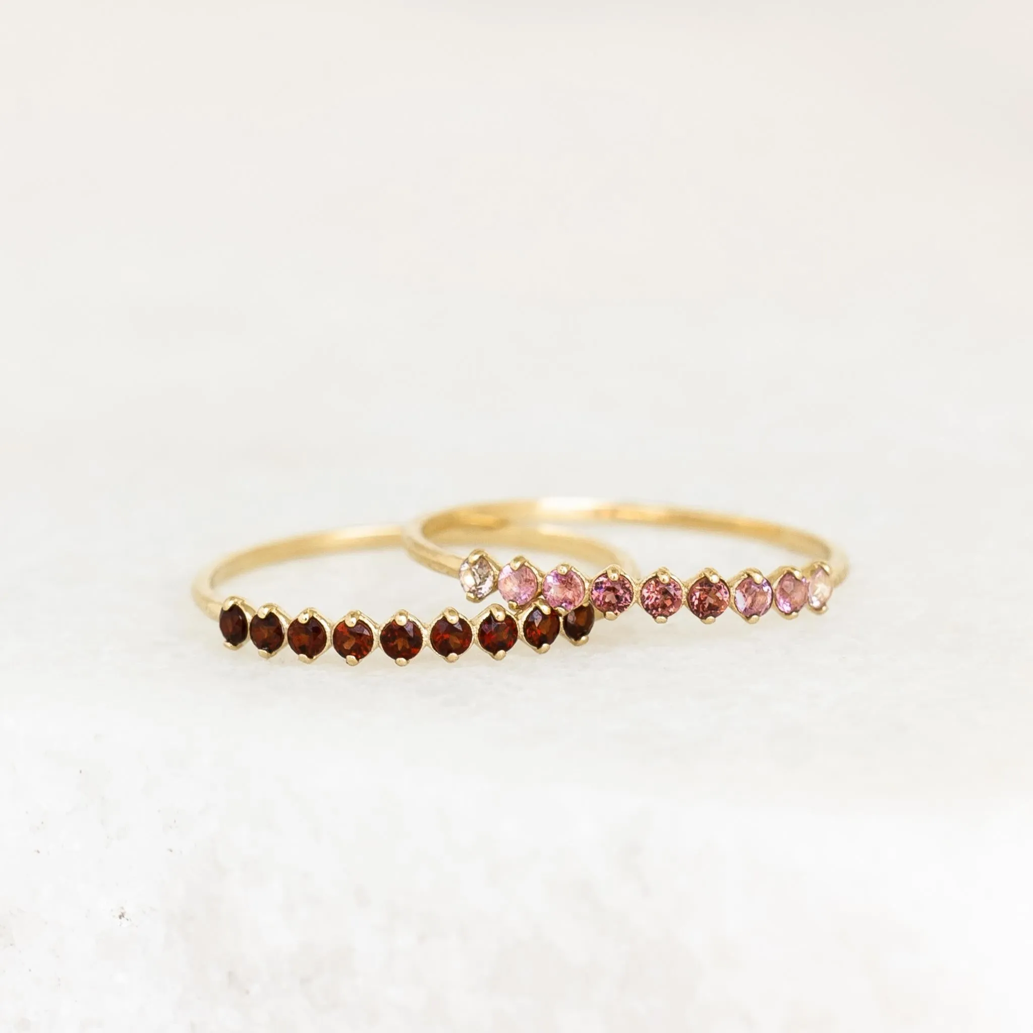 January Birthstone Ring 14k Gold - Garnet