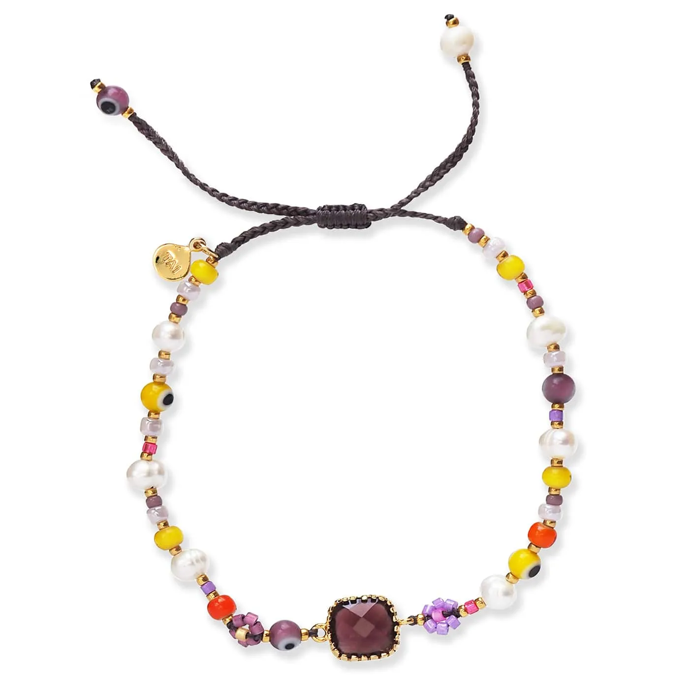 Kittisak Multi Colored Stone Evil Eye Bracelet