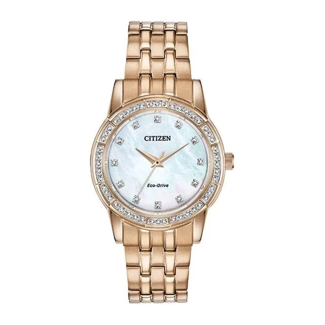 Ladies Bracelet Dress Stainless Steel Rose Gold Watch EM0773-54D