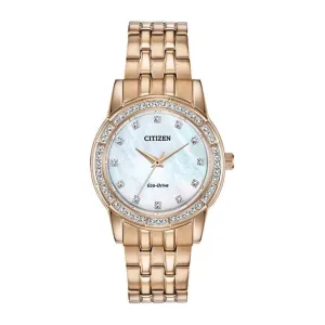 Ladies Bracelet Dress Stainless Steel Rose Gold Watch EM0773-54D