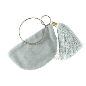 Lynette Velvet Bangle Purse - Sea Mist