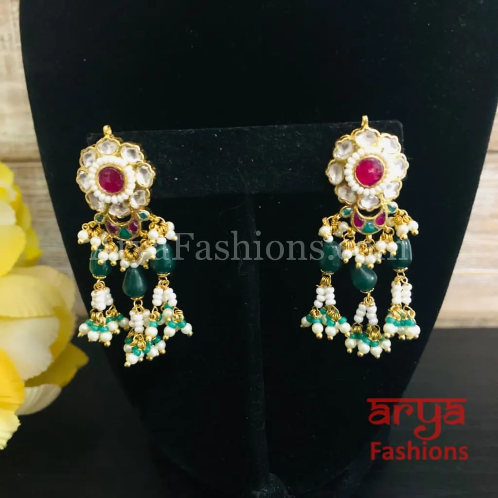 Multicolor Pacchi Kundan Pearl Jadau Choker