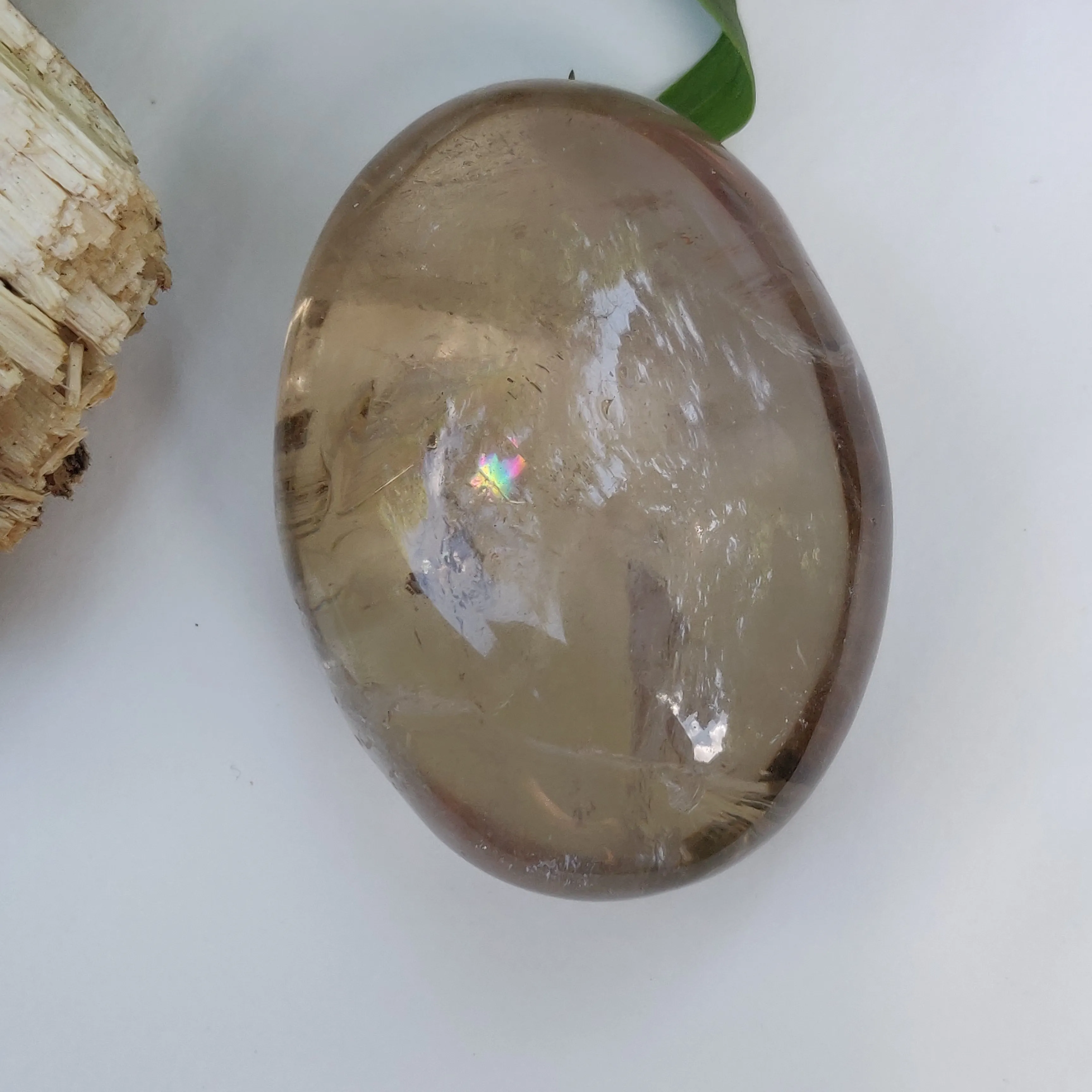 Natural Citrine Palm Stone (#2)