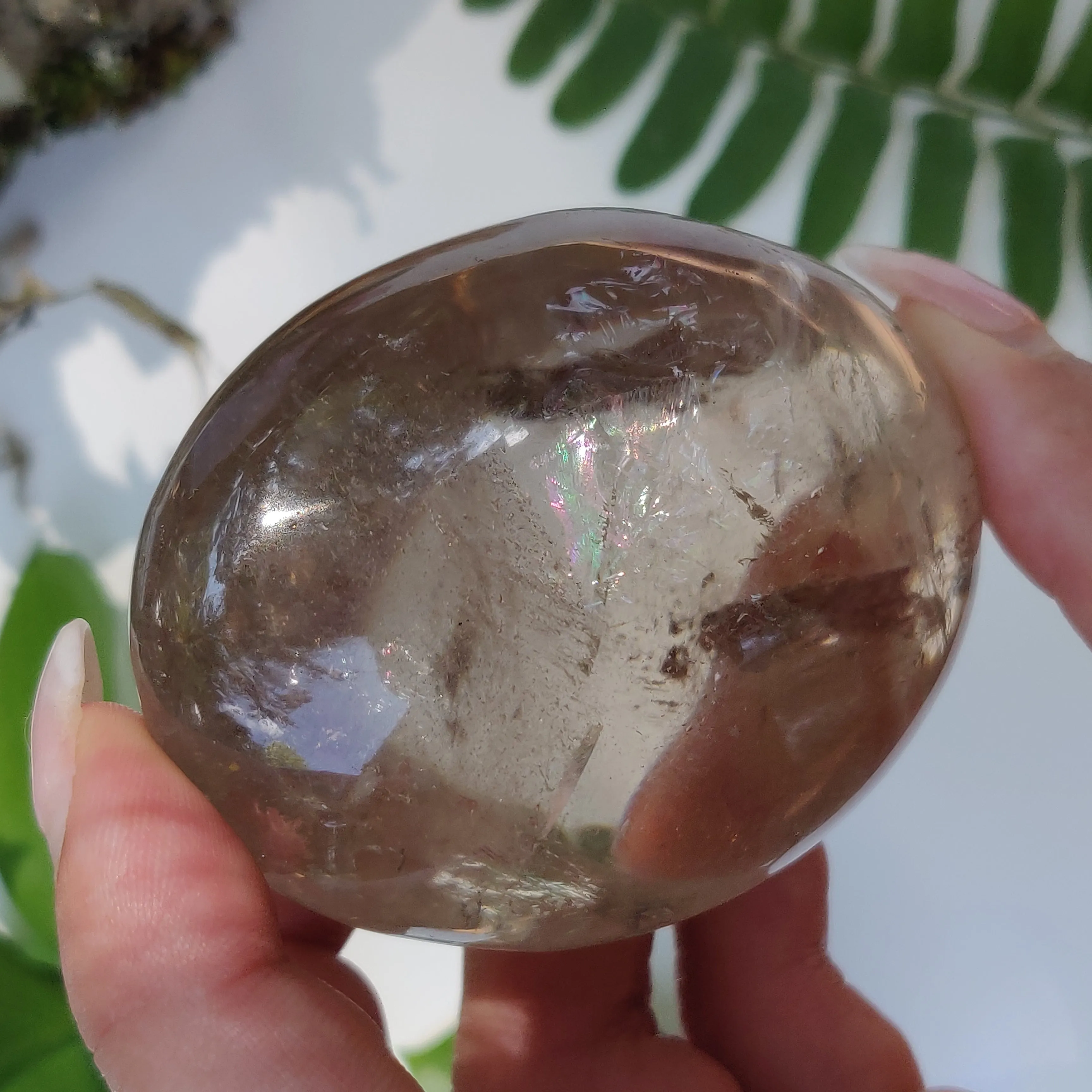 Natural Citrine Palm Stone (#2)