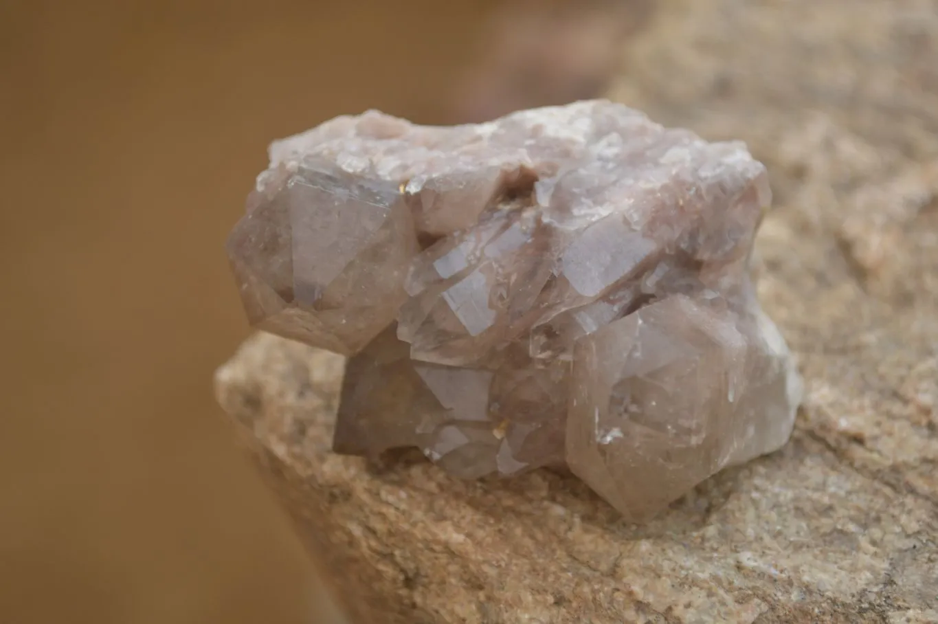 Natural Smokey Phantom Quartz Clusters x 12 From Luena, Congo