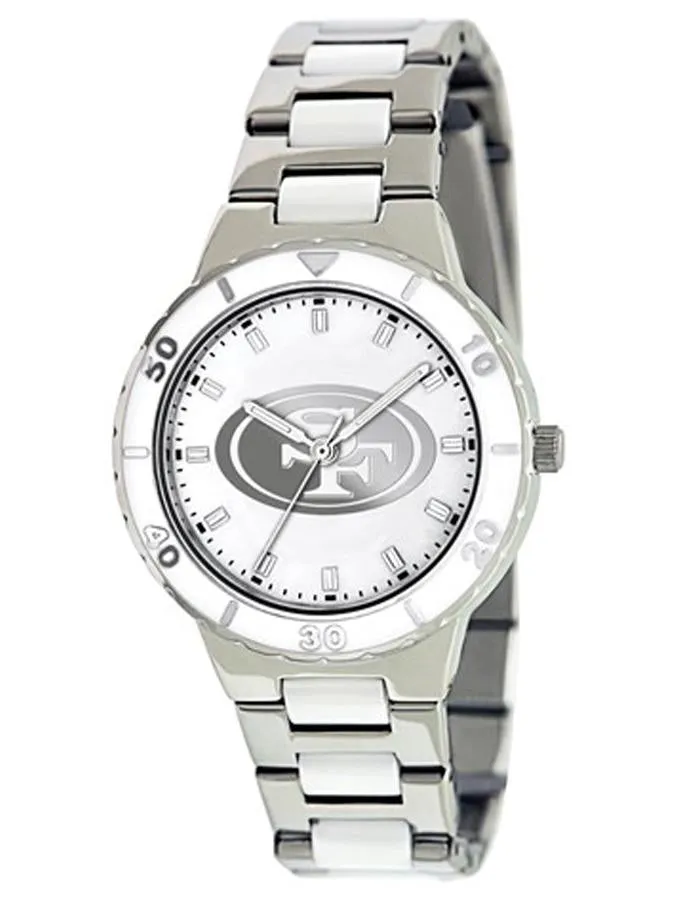 NFL Womens San Francisco 49ers Mother of Pearl Watch - Stainless - Bracelet