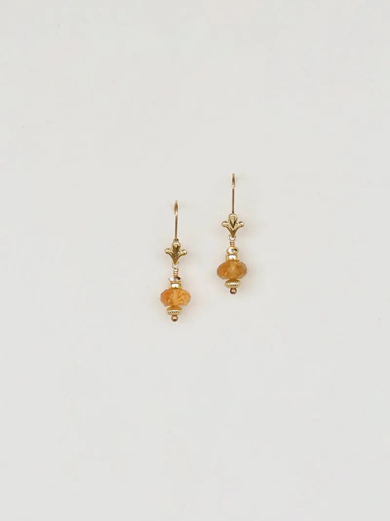 Nuri Earrings | Gold with Citrine