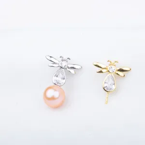 P010849 DIY 7-9mm Natural Freshwater pearl pendant accessory 925 sterling silver engagement jewelry necklace for women