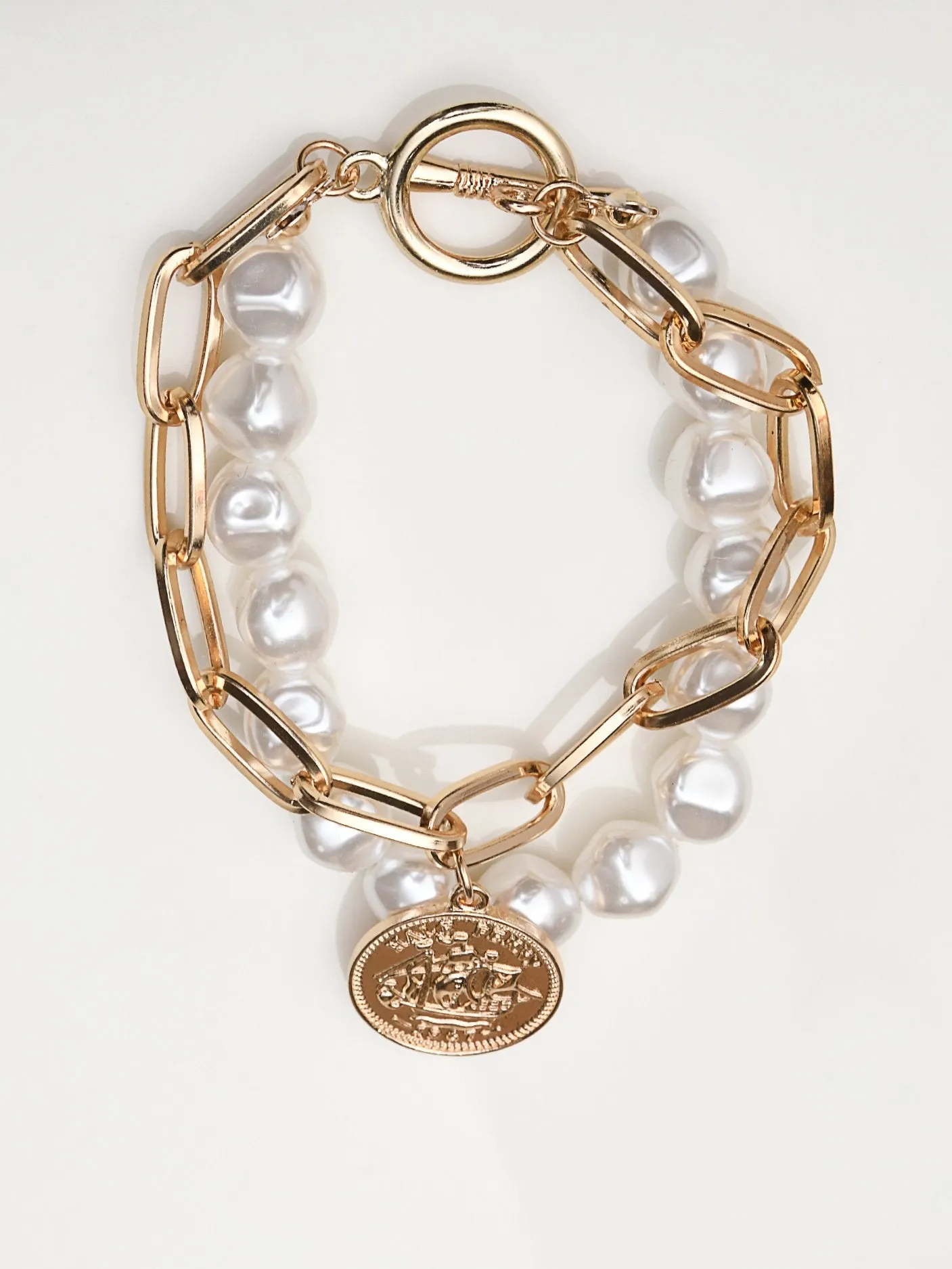 Pearl Coin Bracelet