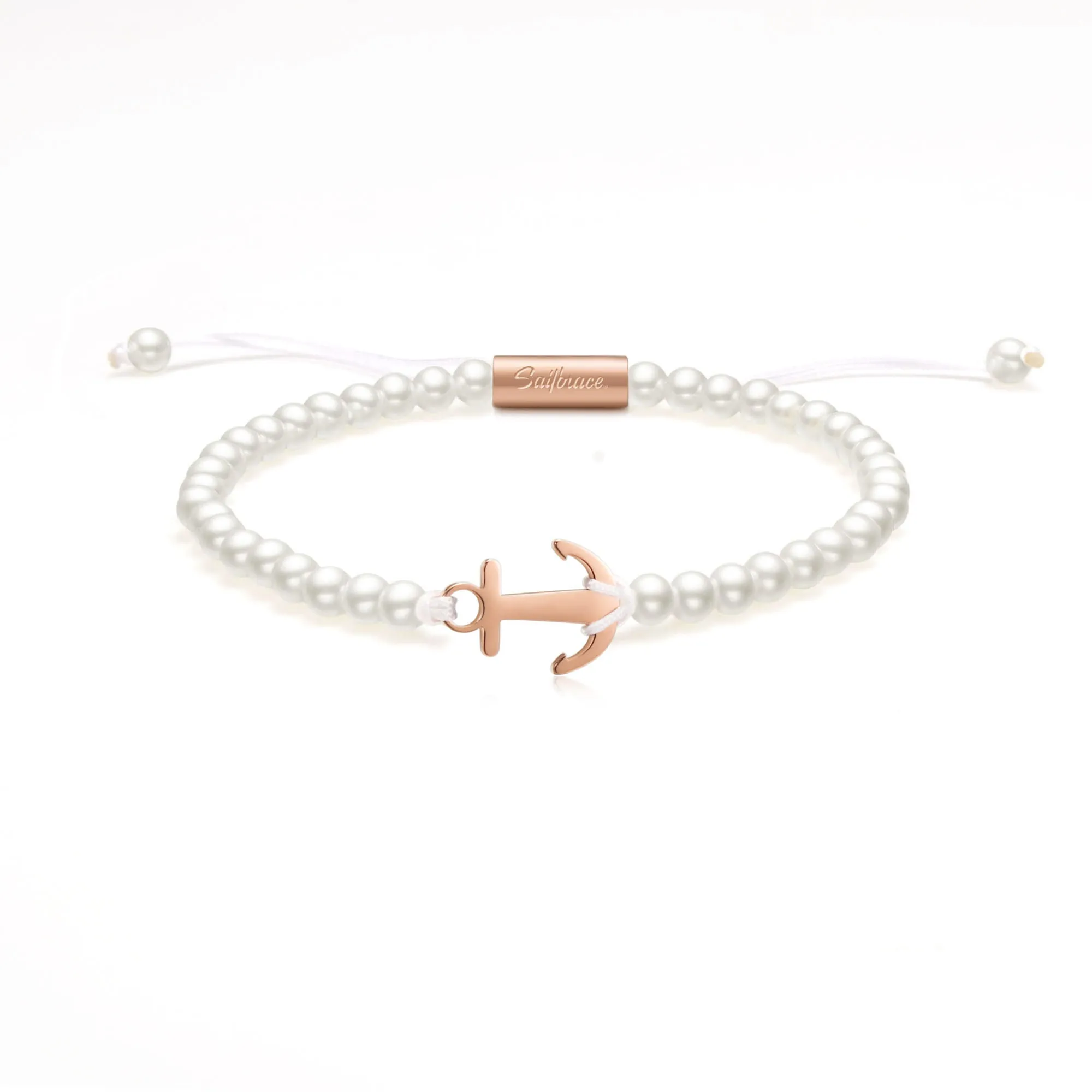 Pearl Rose Anchor Bracelet