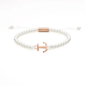 Pearl Rose Anchor Bracelet