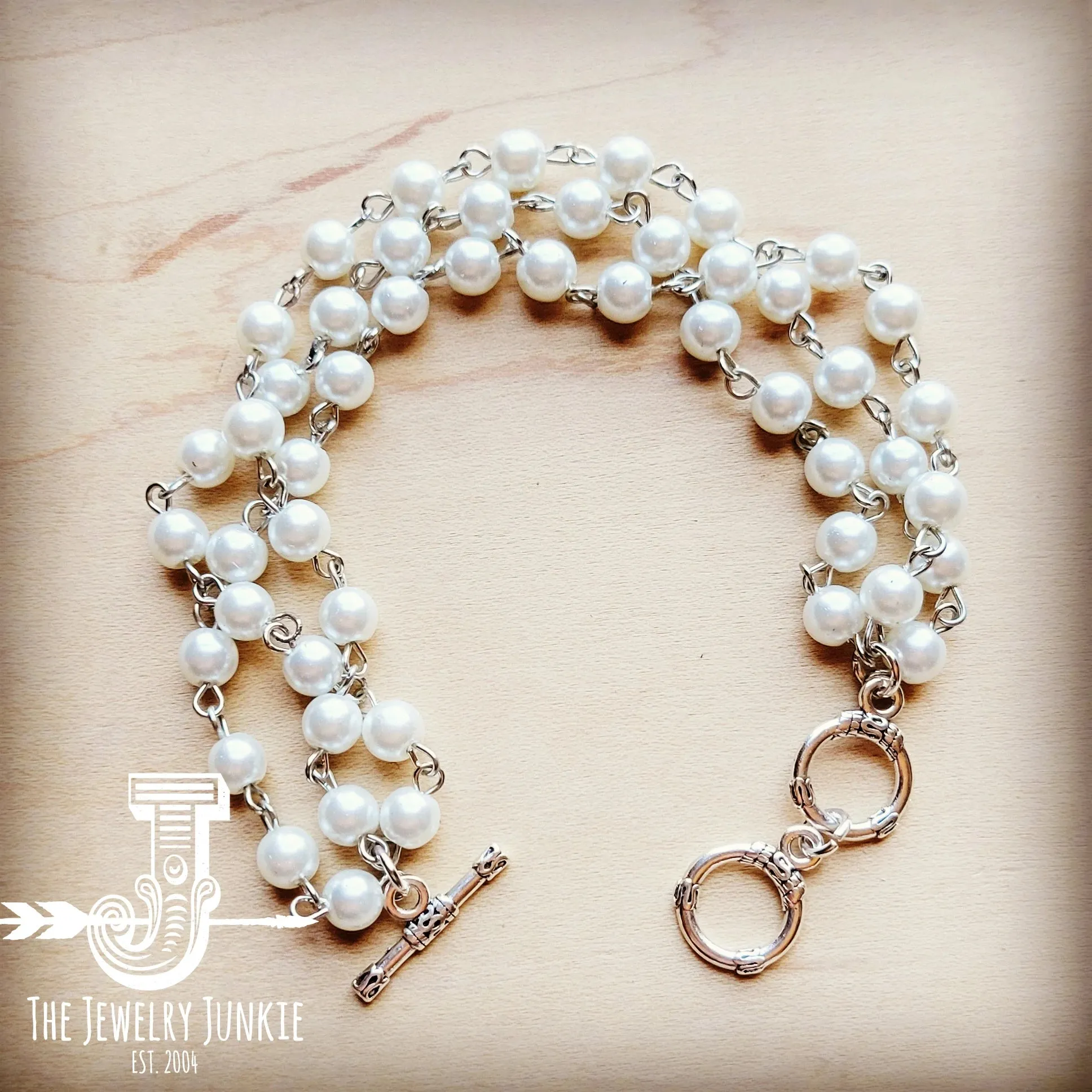 Pearl Triple Strand Bracelet