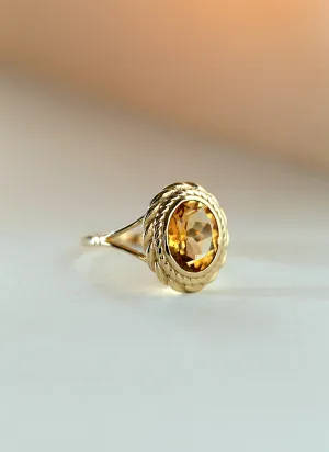 Perry citrine ring 14k gold