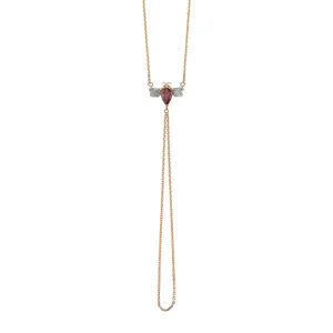 QUEEN BEE BELLA GOLD DIAMOND RUBY HANDCHAIN