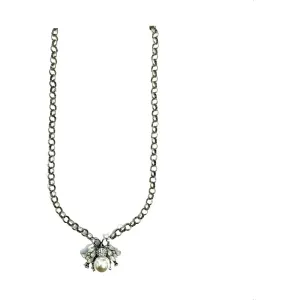 Queen Bee Long Necklace - Silver