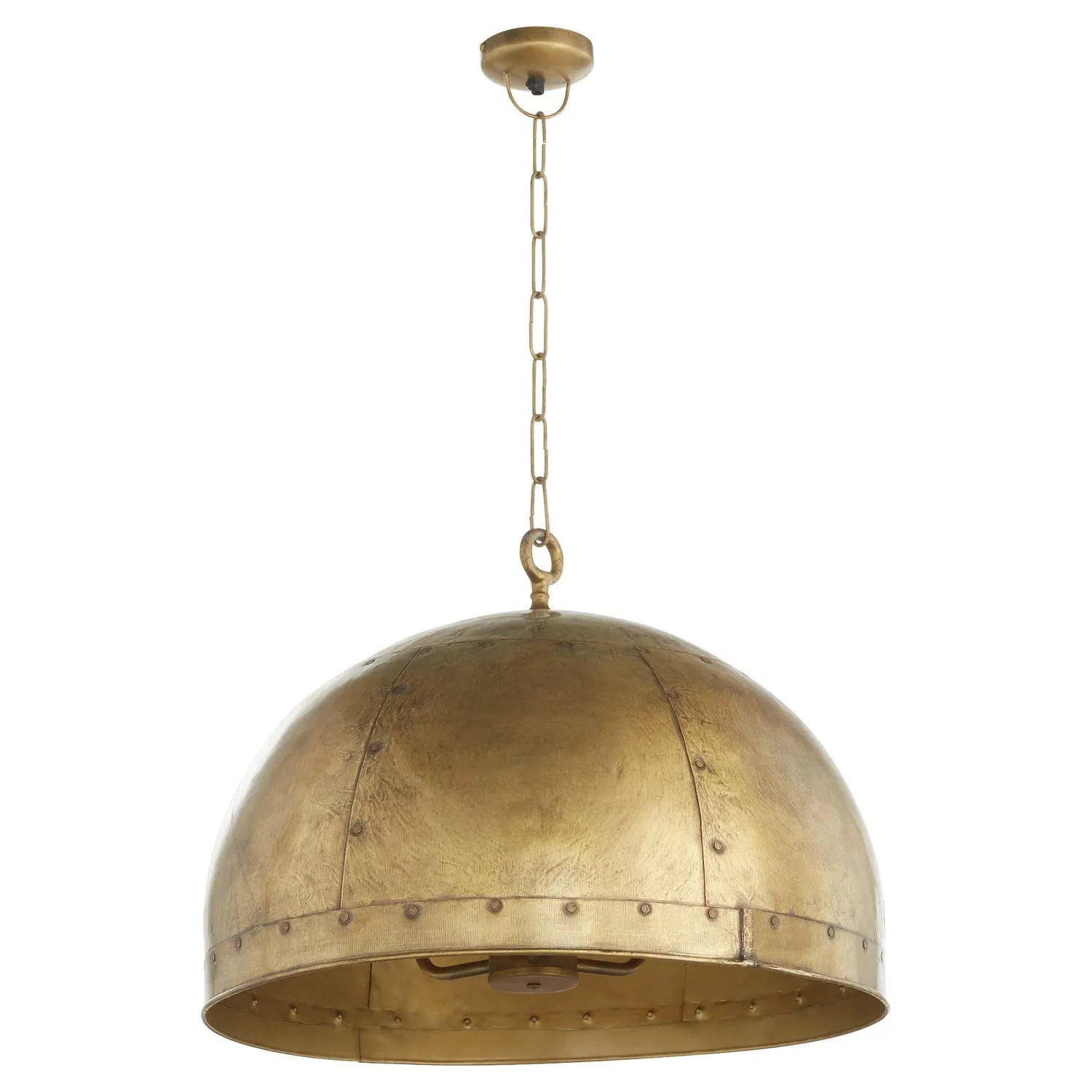 Quorum 85-3-75 Pendant Artisan Brass, 23.75" Modern Farmhouse / Industrial