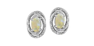 "EPPEL" OPAL & DIAMOND EARRINGS