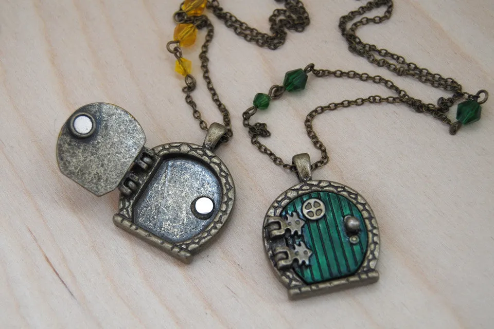 Sam and Frodo BFF Necklaces | Hobbit Door Lockets | Lord of the Rings Necklace | TWO Necklaces