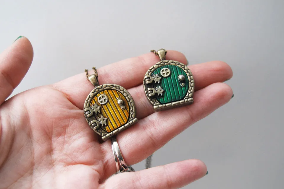 Sam and Frodo BFF Necklaces | Hobbit Door Lockets | Lord of the Rings Necklace | TWO Necklaces