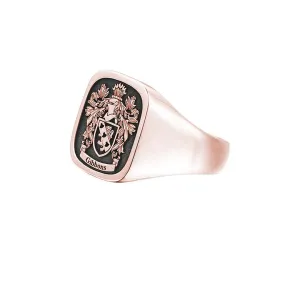 Signet Square Ring Base For Family Crest - Solid Gold