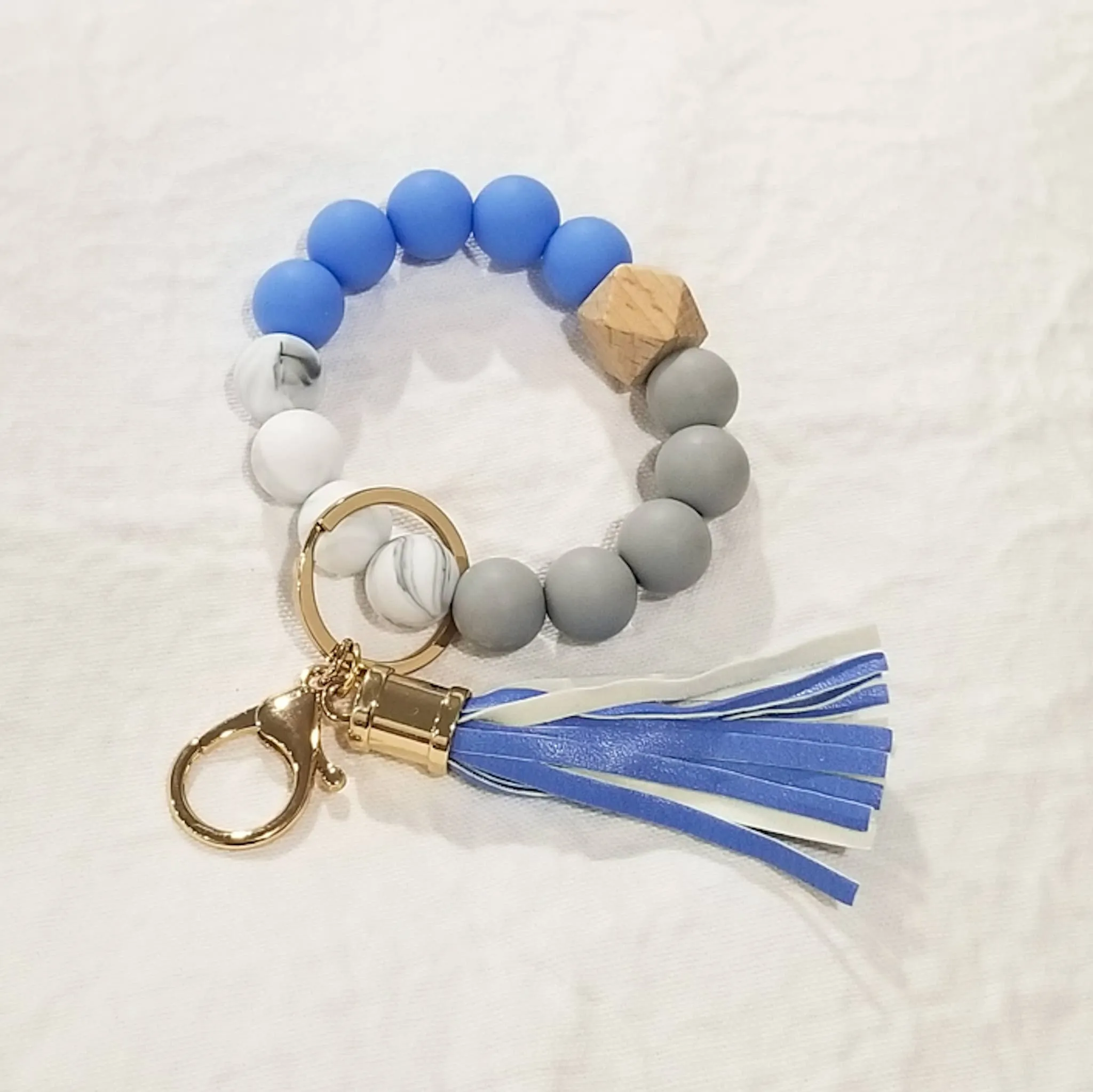 Silicone Bangle Keychain - Blue