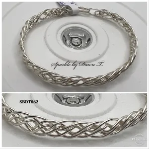 Silver Braided Bangle