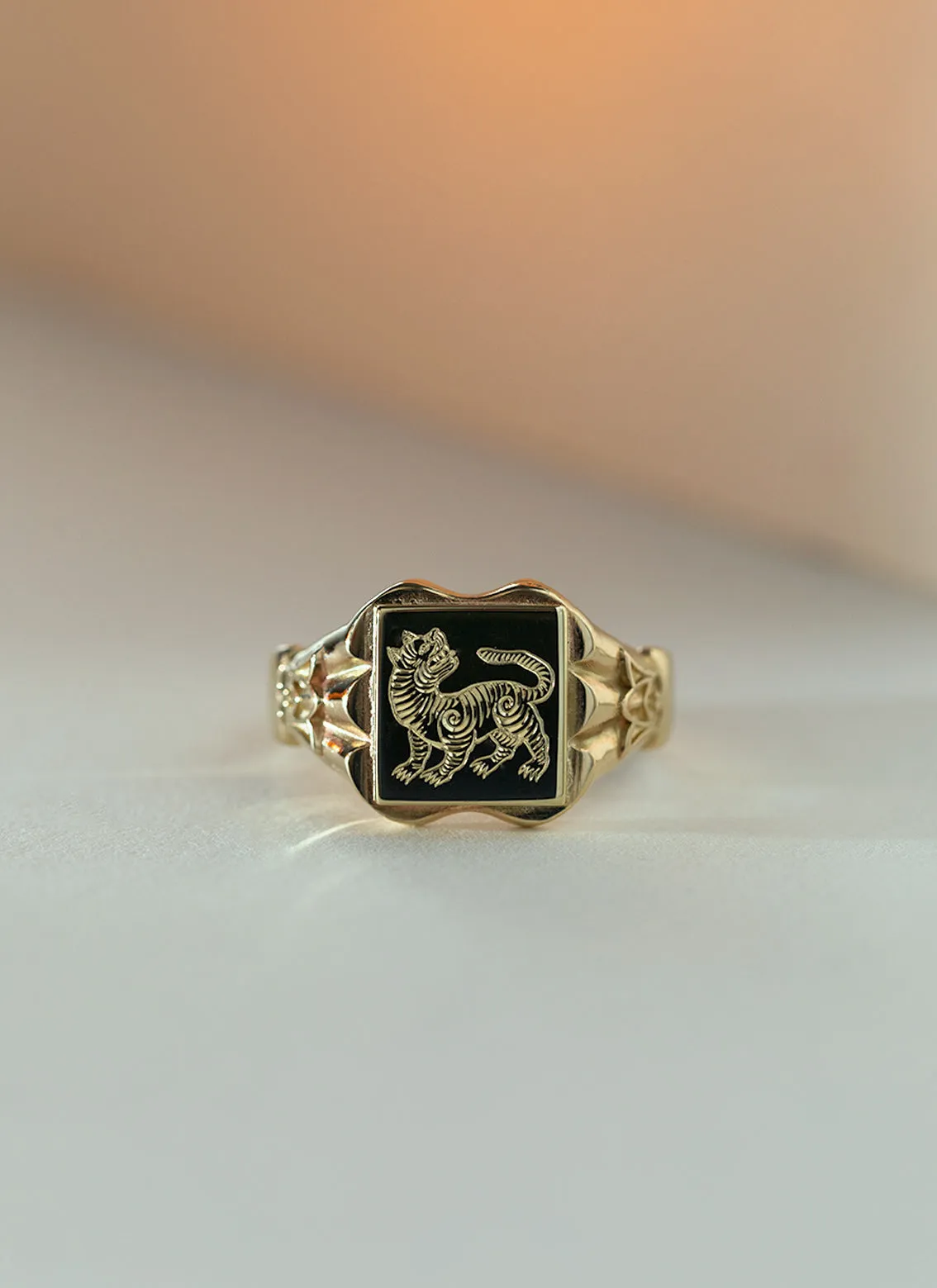 The gent lenny signet ring 14k gold