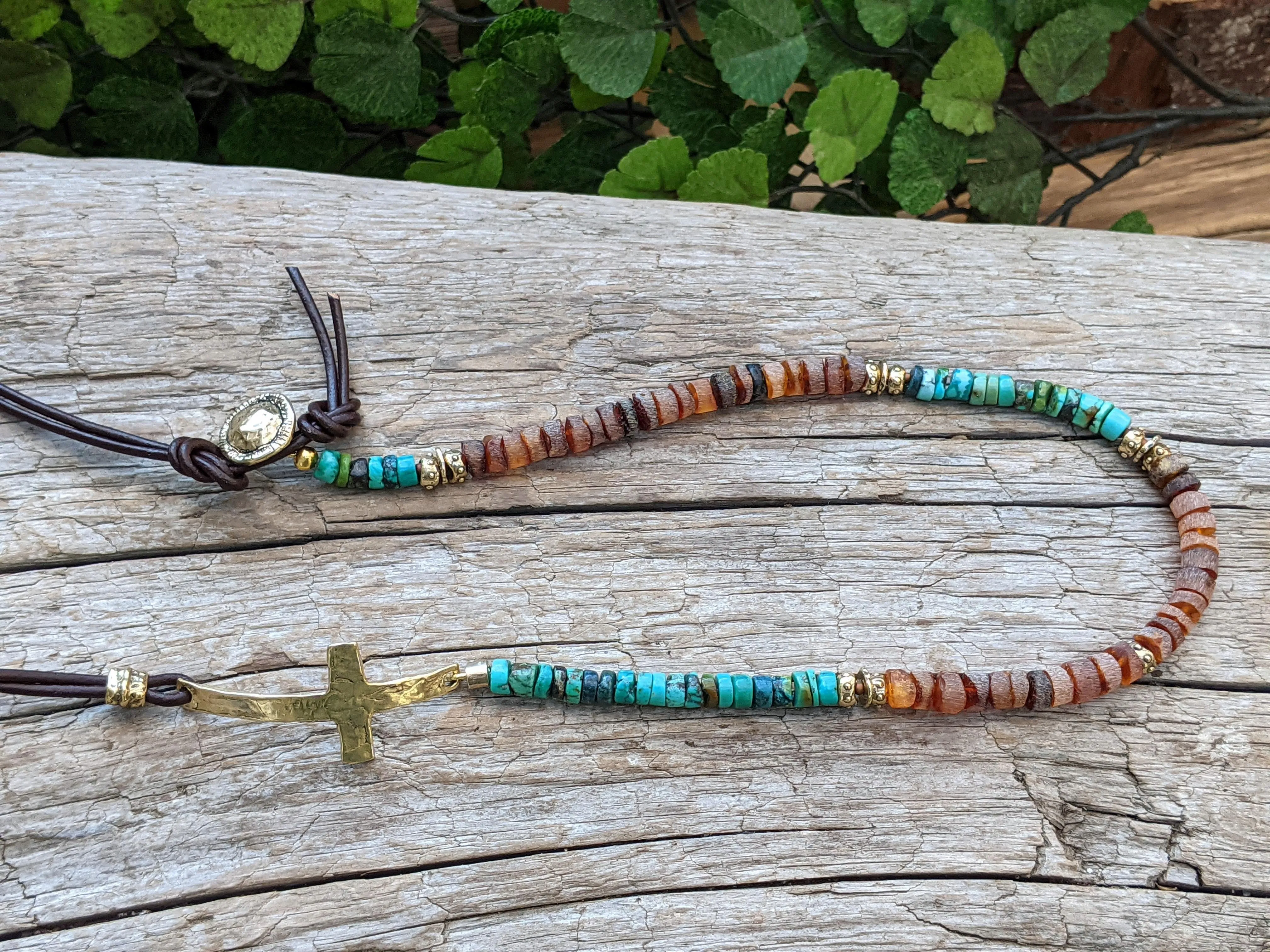 Turquoise & Rath Baltic Amber Wrap Bracelet