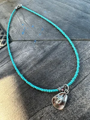 Turquoise hat necklace (choker)