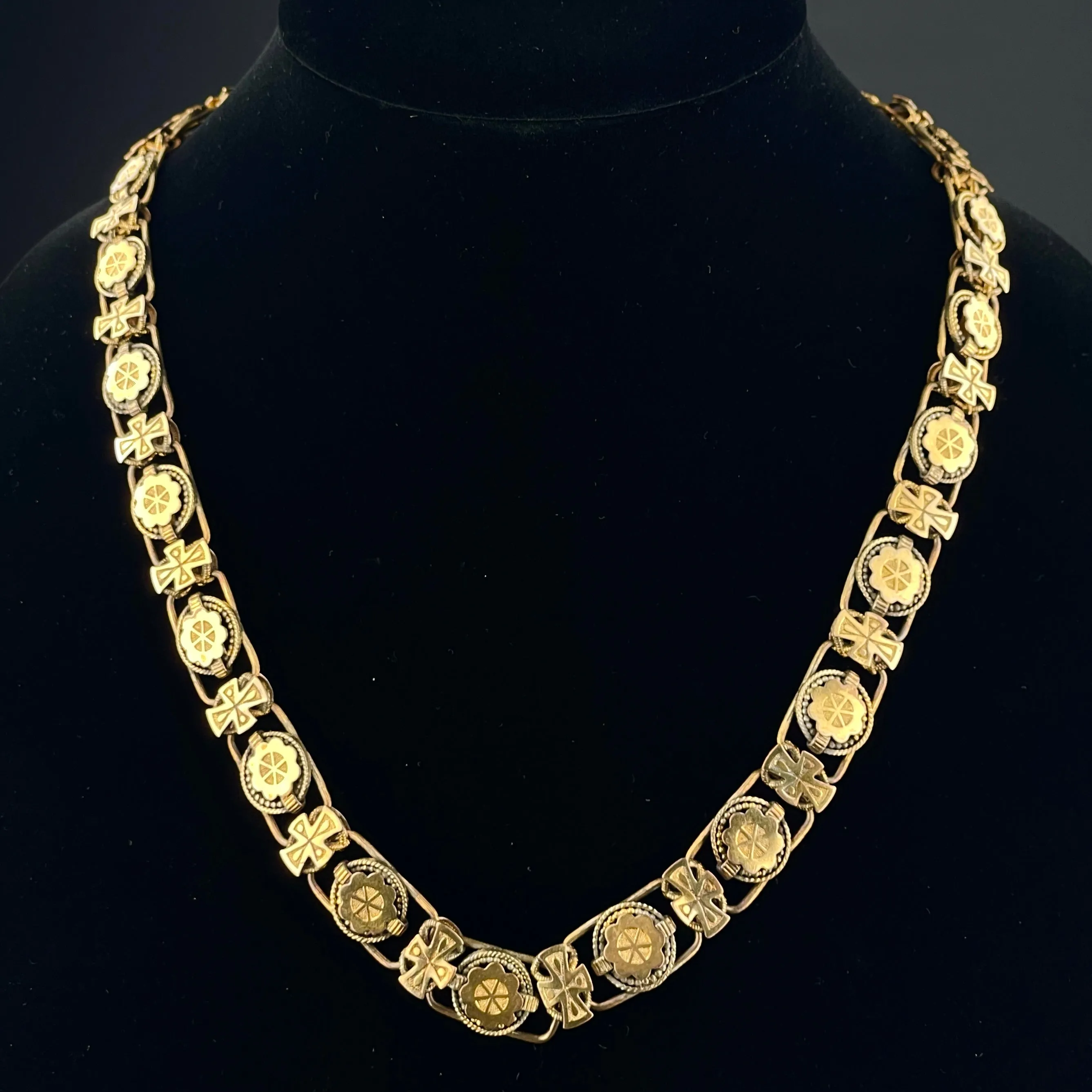 Victorian Gold Filled Antique Book Chain Necklace