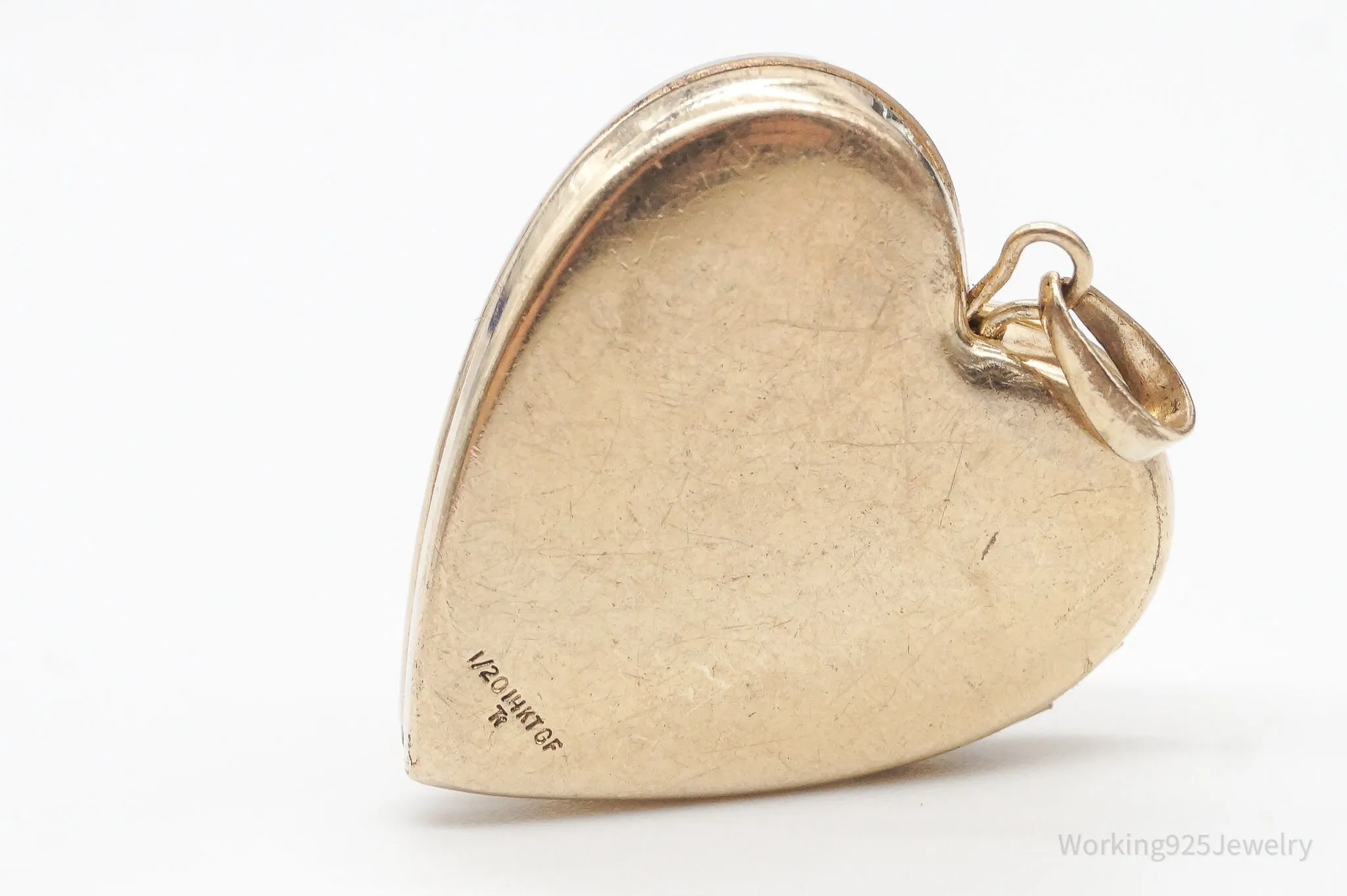 Vintage 14K Gold Filled "I Love You" Heart Locket Pendant