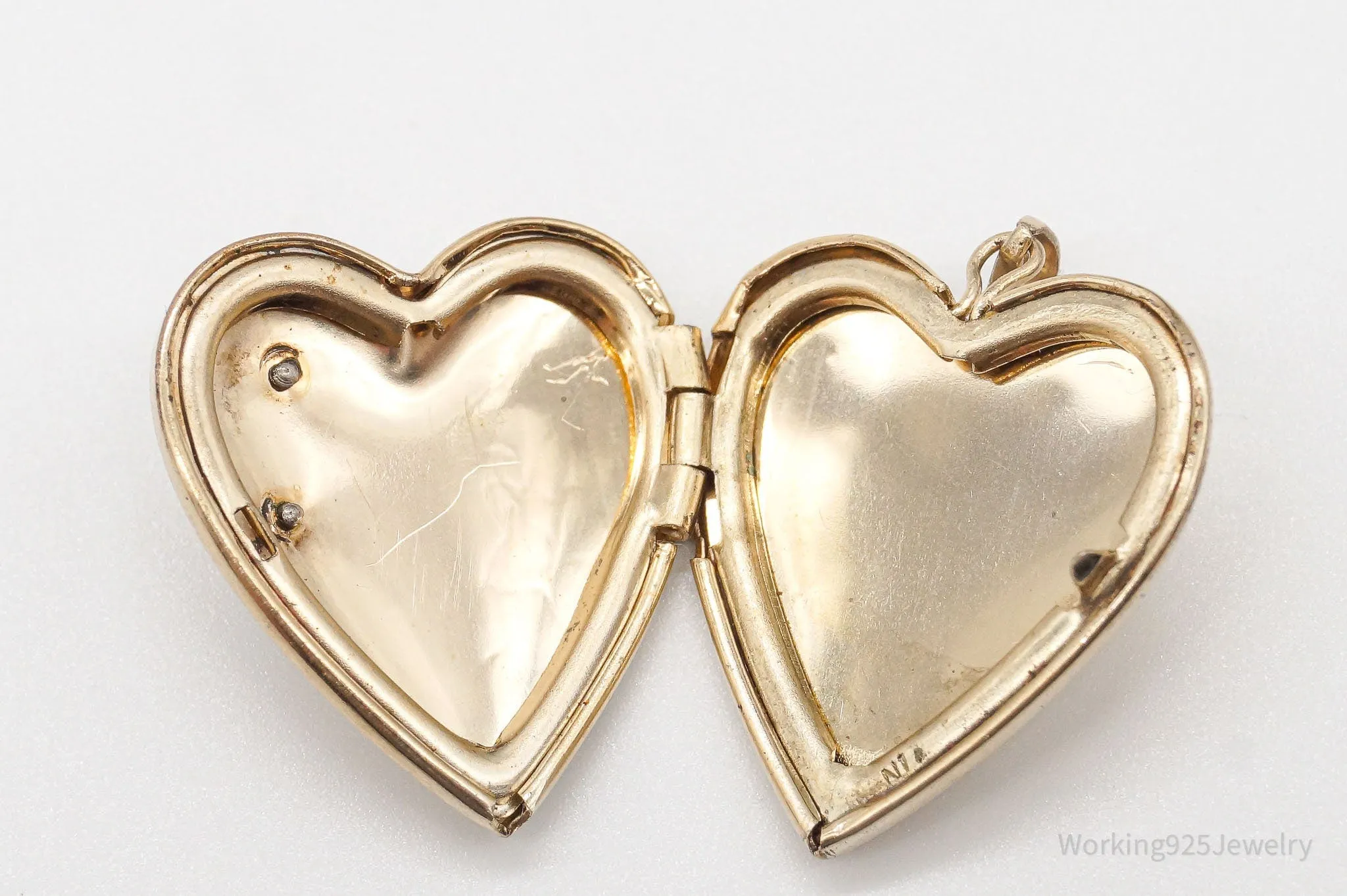 Vintage 14K Gold Filled "I Love You" Heart Locket Pendant