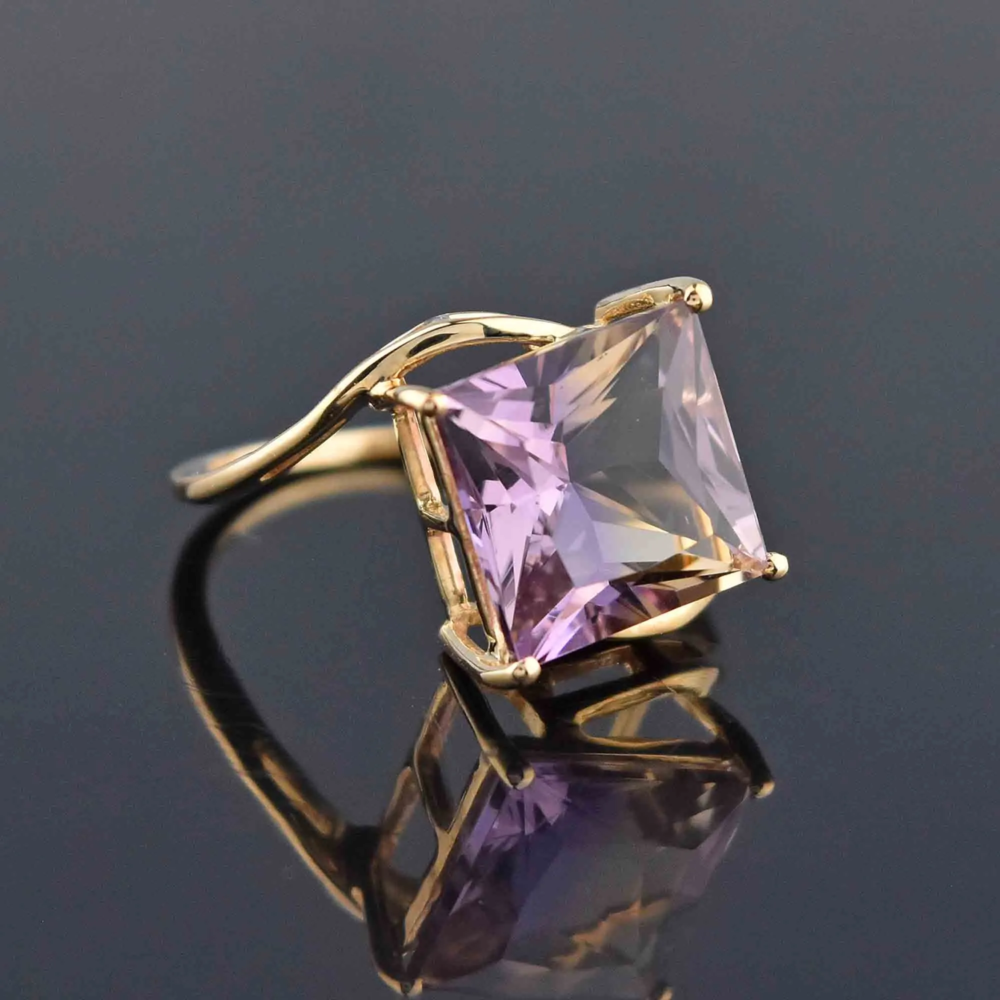 Vintage Gold 4.6 CTW Ametrine Ring, Sz 6