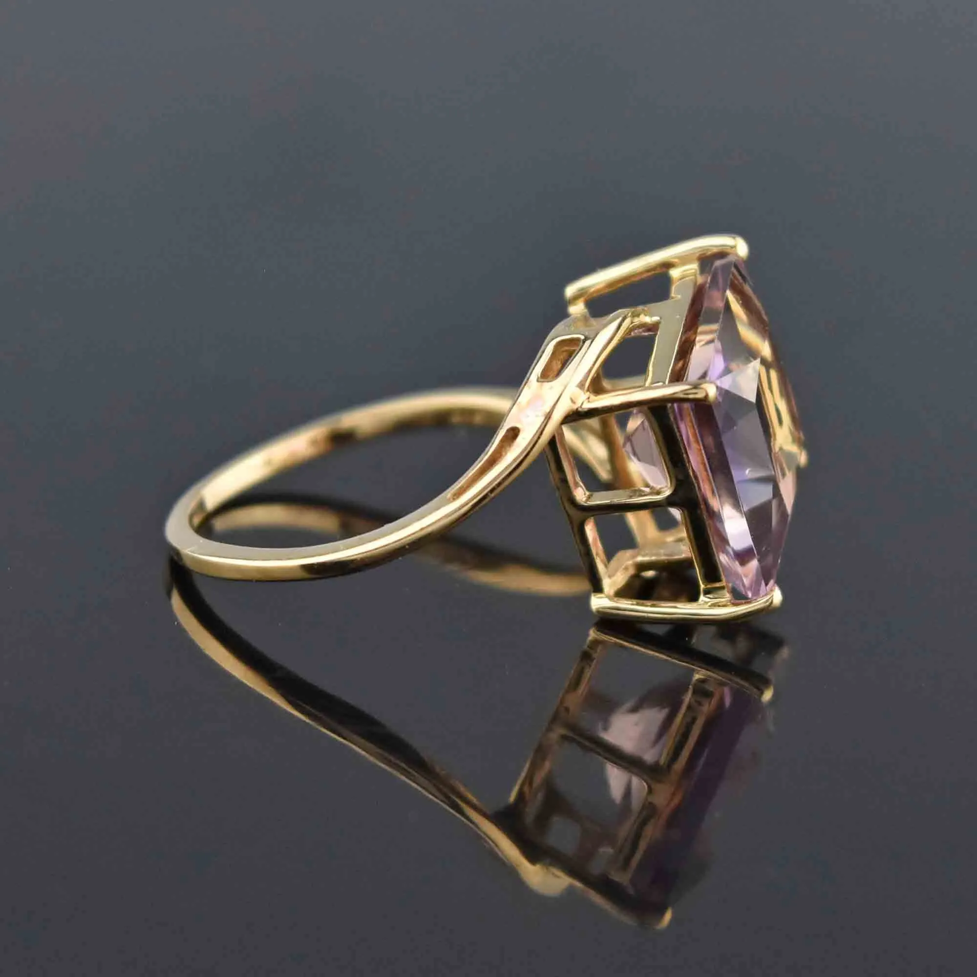 Vintage Gold 4.6 CTW Ametrine Ring, Sz 6