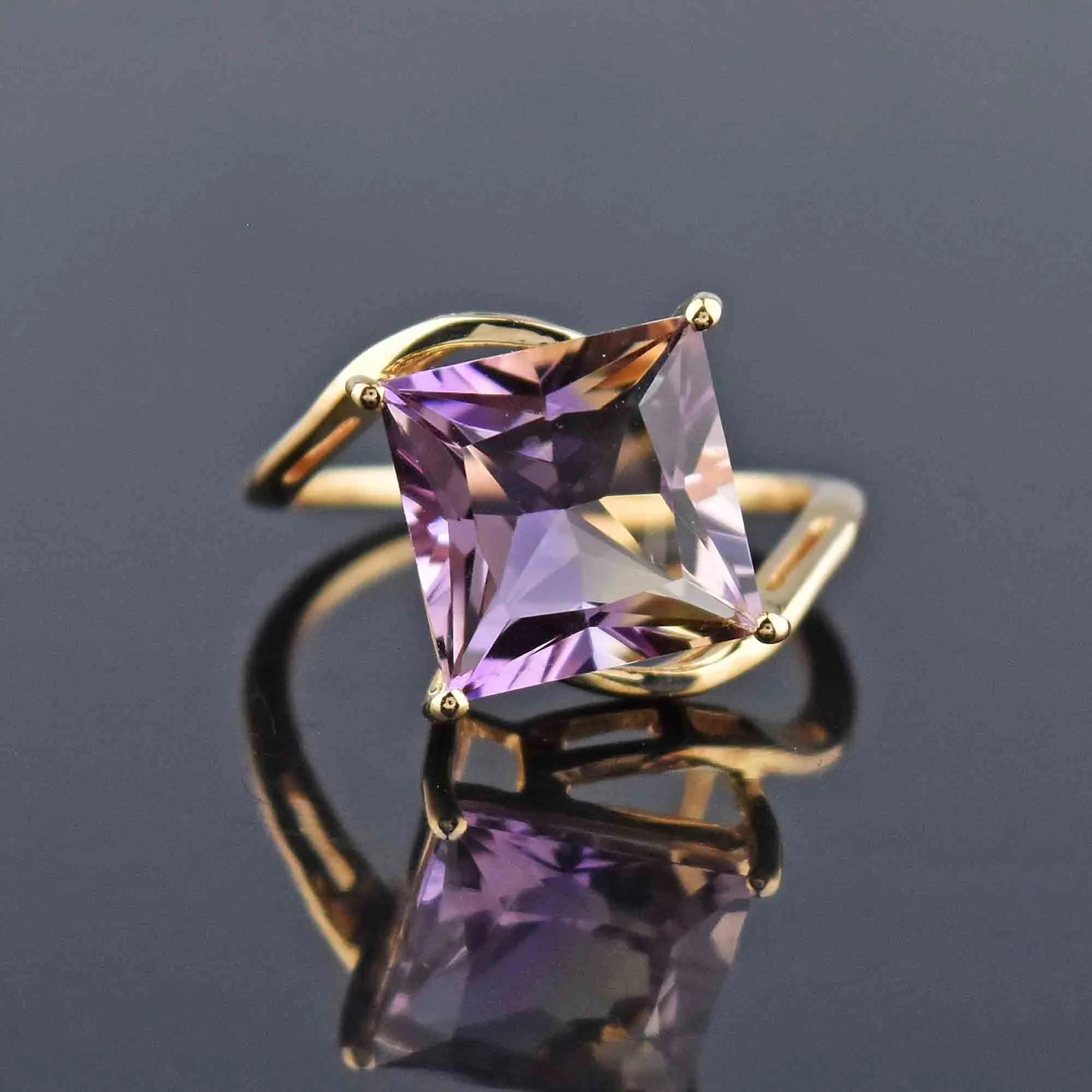 Vintage Gold 4.6 CTW Ametrine Ring, Sz 6